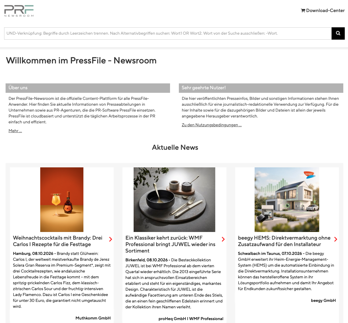 The PressFile Newsroom: Simple and quick to implement
